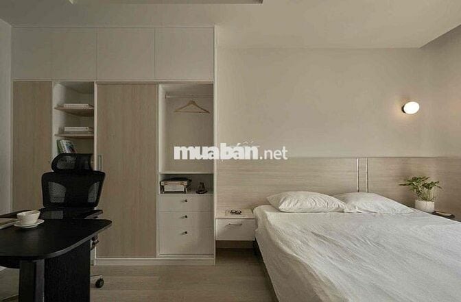 Cho Thuê Căn Hộ 1PN Quận 1 Có Ban Công– Tone Xám Sang Trọng View Rộng