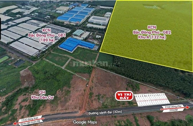 ĐẤT KCN BẮC ĐỒNG PHÚ GIÁ 650 TRIỆU