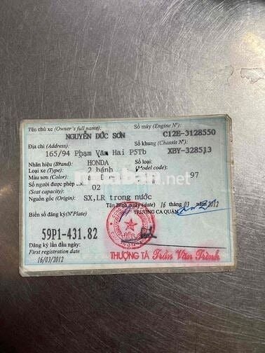 WAVE A 2012 TPHCM CÓ HỖ TRỢ GÓP OĐ CÓ GL ĐỖI XE