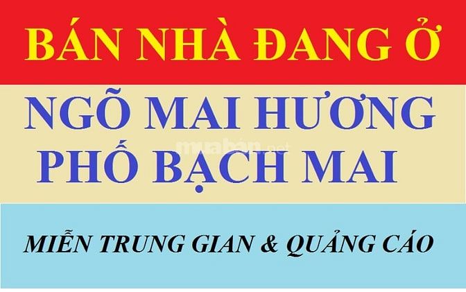 BÁN NHÀ NGÕ MAI HƯƠNG - PHỐ BẠCH MAI, HÀ NỘI, GIÁ 14,5 TỶ