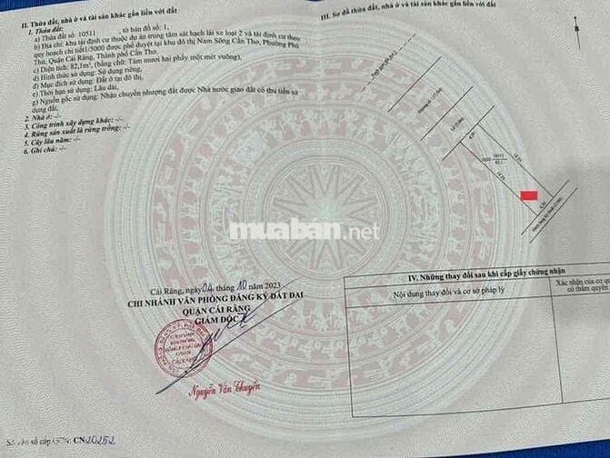 Bán nền tặng nhà cấp 4 đs1 khu chiến thắng hưng phú cần thơ