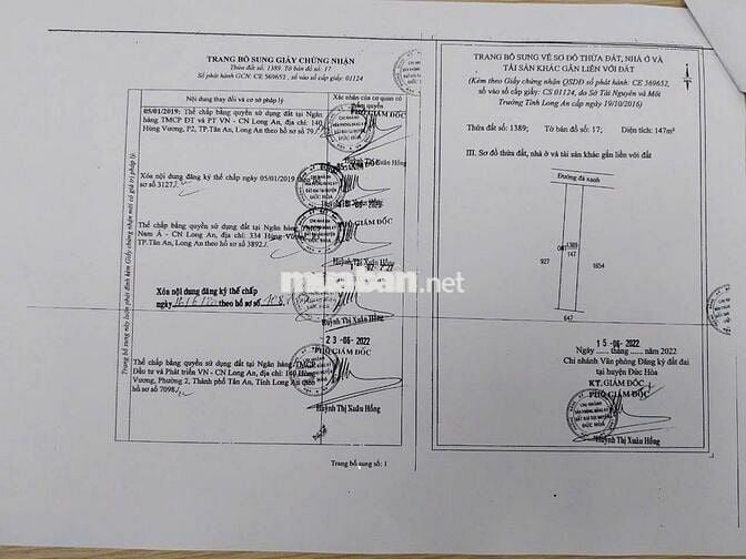 Đất thổ cư 100%, 540m2 Nguyễn Văn Dương, Đức Hòa Đông, Long An