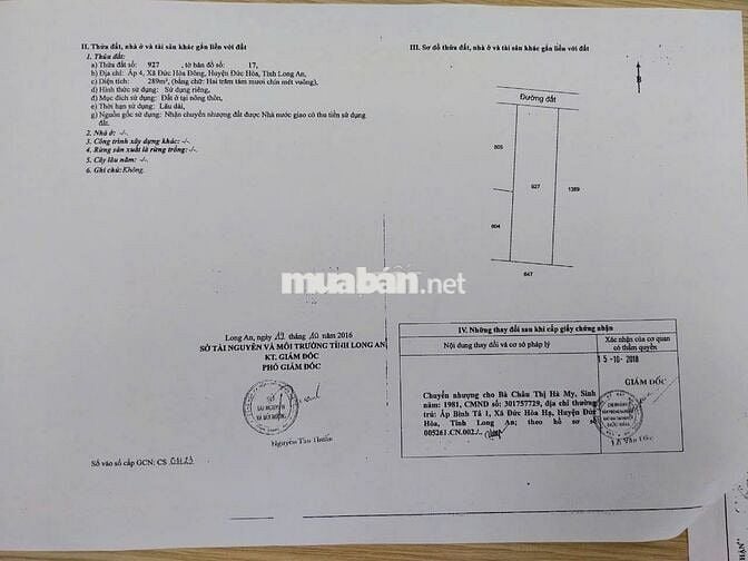 Đất thổ cư 100%, 540m2 Nguyễn Văn Dương, Đức Hòa Đông, Long An