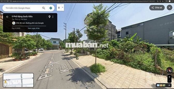 ĐẤT SỔ CHÍNH CHỦ 85,8m2 Đường Đặng Quốc Kiều, Tp Phủ Lý, Hà Nam