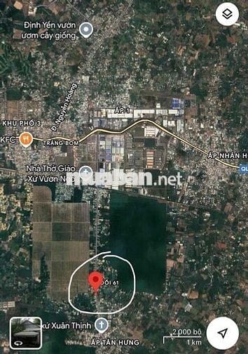 Bán lô đất mặt tiền đường nhựa gần kcn Bàu xéo