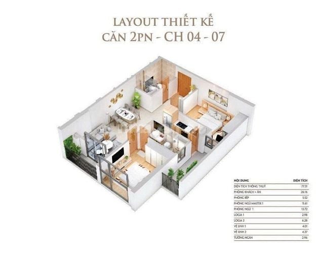 Bán căn 77m2 Khai Sơn City view Hồ nhận nhà ngay giá 6.65 tỷ bao phí