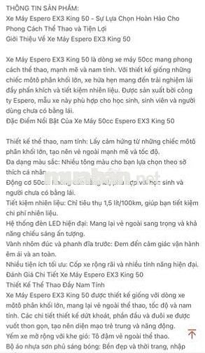 Cần bán xe exciter 50cc