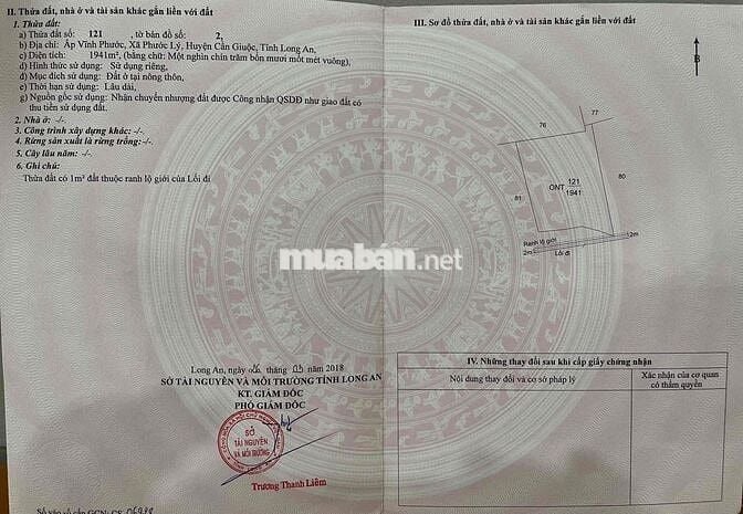 Bán đất mặt 3 tiền cao tốc Bến Lức - Long Thành - diện tích 3400m2