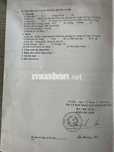 92M2 NGUYỄN THÁI SƠN HXH - NGAY ĐH VĂN LANG -P5 CHỉ 7ty2