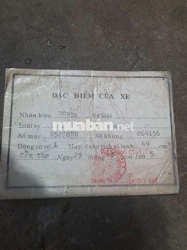 Honda Cub có đề, giấy tờ đầy đủ
