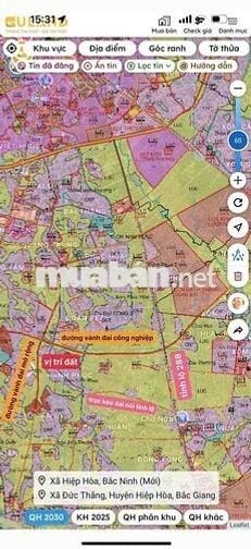 Bán Đất trục liên xã danh thắng hiệp hoà bắc ninh