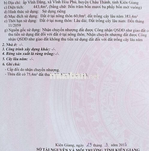 Bán đất mặt tiền đường Lâm Quang Ky, Châu Thành, Kiên Giang (An Giang)