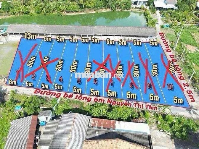 Đất thổ cư, MT đường Ng Thị Tầm, dt 150m2 thổ giá rẻ 550 triêu