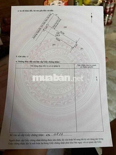 Đất thổ cư, MT đường Ng Thị Tầm, dt 150m2 thổ giá rẻ 550 triêu