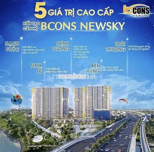 Căn hộ NewSky - QL13, phường Lái Thiêu - Metro số 3B - 47m2+2pn1wc