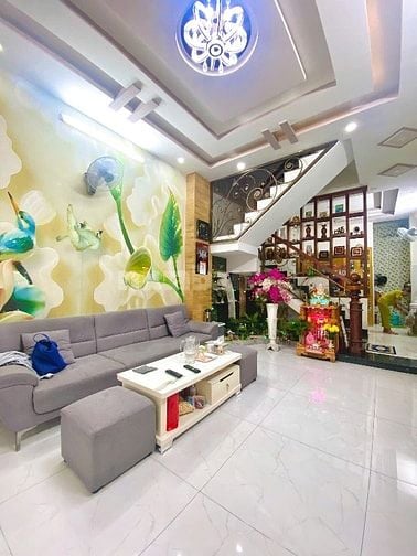 BÁN NHÀ 4 TẦNG HOA HỒNG 100TR, KHU ĐỒNG BỘ QUANG TRUNG, P.8, GÒ VẤP