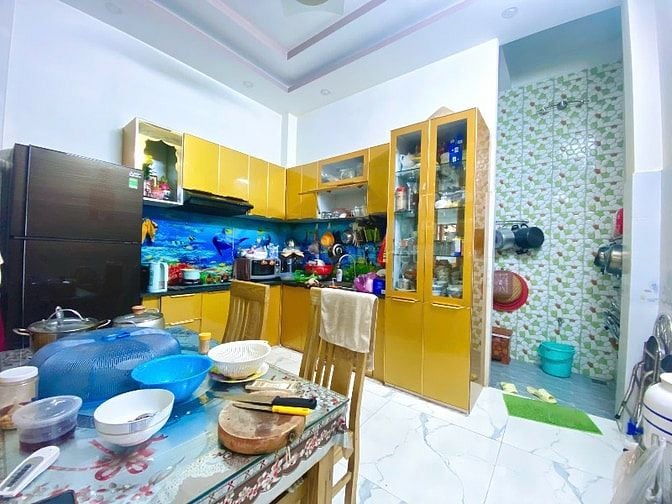 BÁN NHÀ 4 TẦNG HOA HỒNG 100TR, KHU ĐỒNG BỘ QUANG TRUNG, P.8, GÒ VẤP