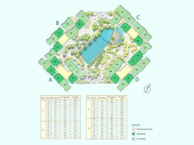 Bán Căn hộ Sala Sadora tầng cao gồm 3 phòng ngủ view đẹp 113m2