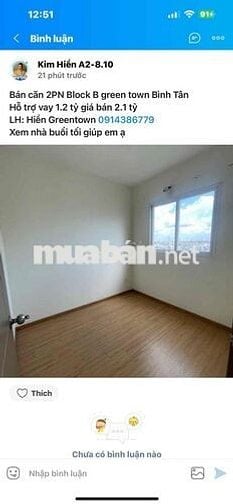 Cho thuê Căn hộ 72m2 2PN Green Town Bình Tân