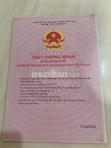 Chính chủ bán nhanh nhà biệt thự sân vườn đẹp