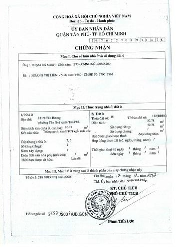 Bán nhà MT 94 đường số 12 bình Tân giáp Tân Phú 5.25 tỷ 