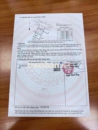 Đất mặt tiền hẻm thông 439 Đường TTH21