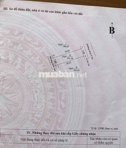 bán lô đường quy hoạch 5,5m trung tâm thị trấn