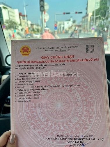 Bán nhà ngõ 264/17 đường Âu Cơ, phường Hồng Hà, DT 50m2x5tầng xây mới