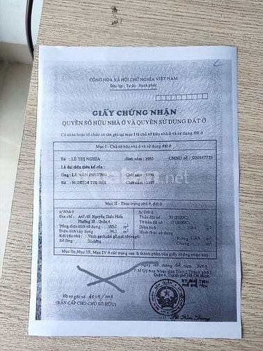 Bán nhà mặt tiền 47-49 nguyễn thần hiến, quận 4 cũ ( phường xóm chiếu)