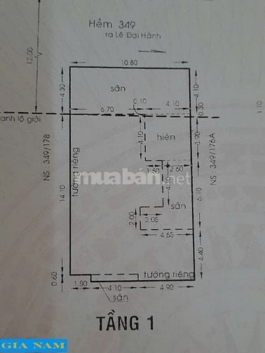 BÁN NHÀ CƯ XÁ LÊ ĐẠI HÀNH : 349/177 LÊ ĐẠI HÀNH - P. 13 - Q. 11 - HCM