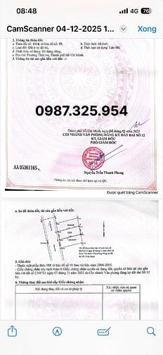 Đất Chính Chủ. SHR 1/Thạnh Xuân 52. Giá: 3.190 tr