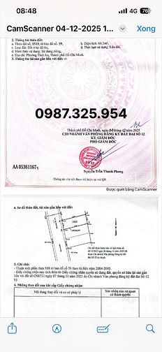 Đất Chính Chủ. SHR 1/Thạnh Xuân 52. Giá: 3.190 tr