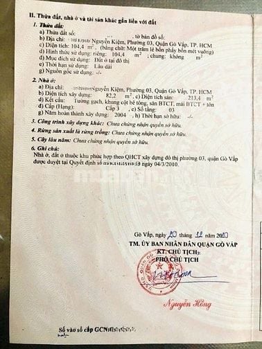 Bán nhà rộng đẹp 3 lầu (5x22) 891/ Nguyễn Kiệm p3 Gò Vấp Bệnh viện 175