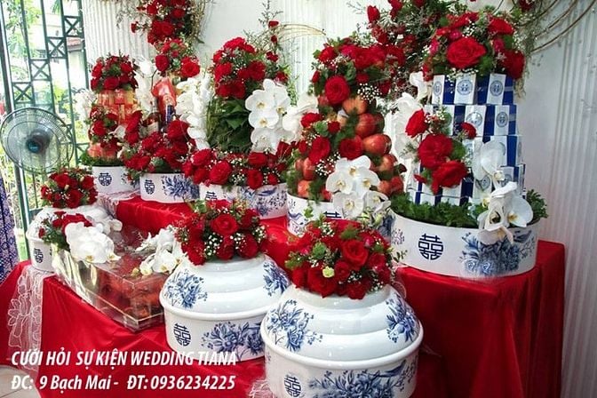 Lễ ăn hỏi đẹp , trang trí tư gia ngày cưới hỏi