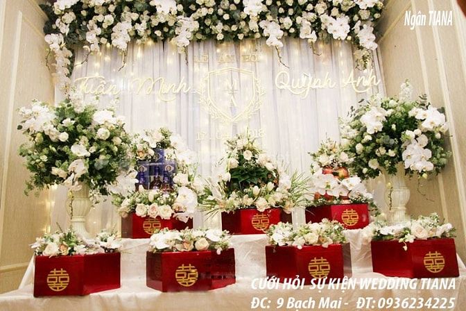 Lễ ăn hỏi đẹp , trang trí tư gia ngày cưới hỏi