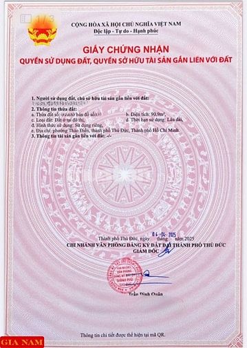 BÁN BIỆT THỰ SÂN VƯỜN GÓC 2 MẶT TIỀN : 7 ĐƯỜNG SỐ 65 - P. THẢO ĐIỀN 