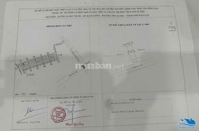 Bán đất thổ cư nhánh Quang Trung - khu giáo viên Ngô Sỹ Liên