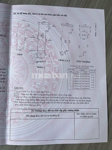 Bán nhà cặp nhà 7 tầng 536/45G Âu Cơ, đang khai thác 120tr. Chỉ 27 tỷ