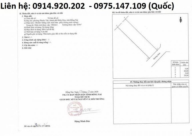 Bán Đất Nền Dự Án Biên Hòa New City, Khu Hưng Vượng, dt 5x20m, 12x20m