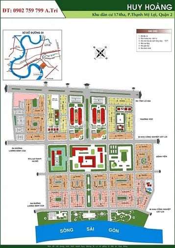 Bán Đất Huy Hoàng, Thạnh Mỹ Lợi, HCM. Góc 2MT 7,75m x 20m = 142,5m,