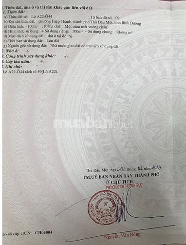 Đất mặt tiền đường số 15, KDC Hiệp Thanh 3 (Biconsi), TP.TDM-BD