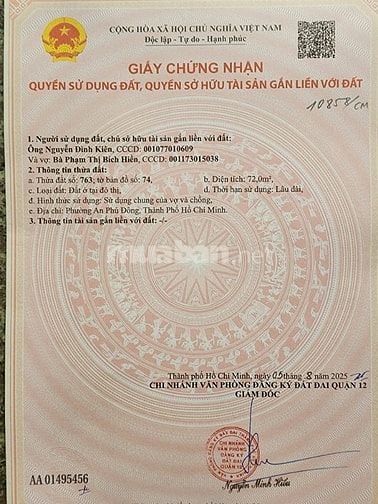 Đất MT APĐ03, cách Vườn Lài 100m, gần sông SG, cầu sắt APĐ 1km, 4x28m