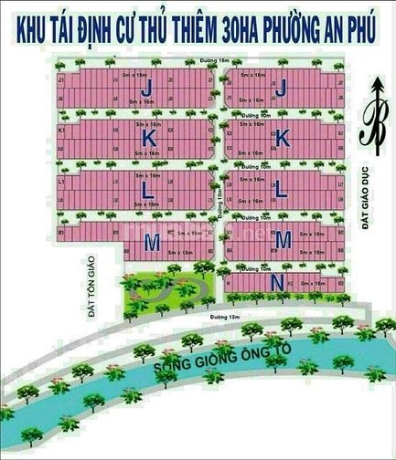 Bán nhanh đất nền Nam Rạch Chiếc , p An Phú  ( Tái Định Cư 30ha ) 