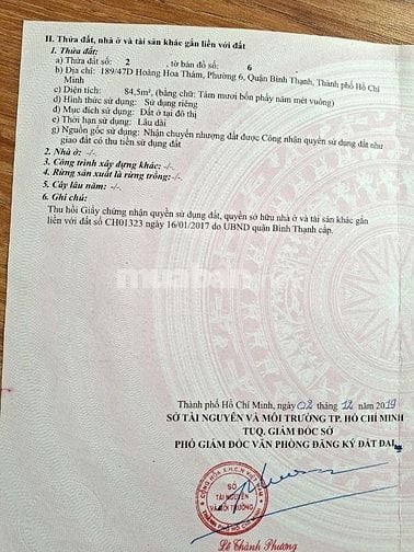 Bán đất tặng 2 căn nhà 1 trệt, 2 lầu, 1 sân, có 8 phòng cho thuê.