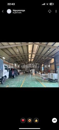 Cho thuê nhà xưởng 4300m2 vừa hết hợp đồng tại cụm công nghiệp quang 