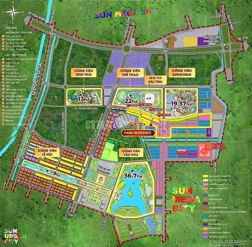 QUỸ CĂN ĐẸP TRUNG TÂM 4 ĐẠI CÔNG VIÊN TẠI SUN HÀ NAM. GIÁ TỪ 1,3 TỶ