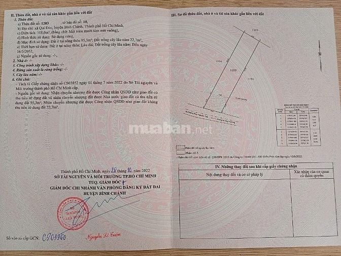 CẦN BÁN 9 LÔ ĐẤT THỔ CƯ BÌNH HƯNG, QUY ĐỨC , ĐA PHƯỚC .