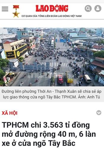 Đất Chính Chủ. SHR. MT KINH DOANH . Giá: 5.6 tỷ