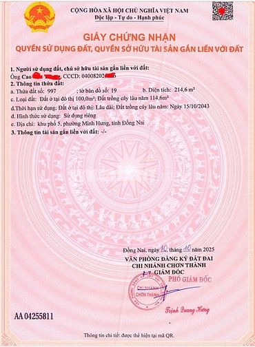 Cần bán lô đất ngay KCN Minh Hưng 3 Chơn Thành