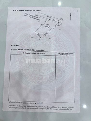 450 triệu hết sổ 1000mv ( 20 x50 ) đường 7 chỗ Thạnh Hoà - Bến Lức